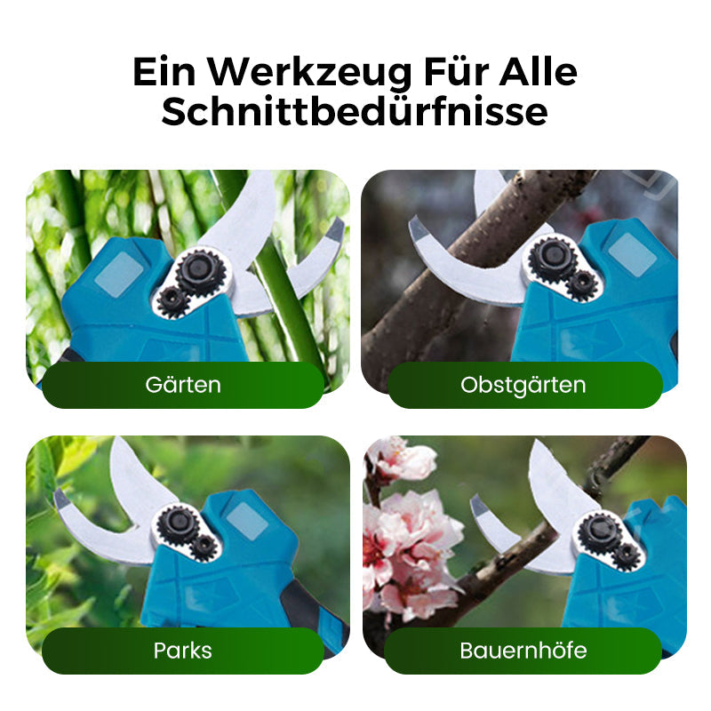 🔥 50% RABATT! ✨ ELEKTRISCHE GARTENSCHEERE - Akku & 10mm Schnittkapazität, 2h Schnellladung, Ergonomisch für Garten und Obstgarten 🌿🔋