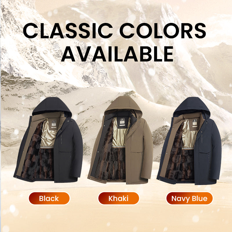 🧥 66% RABATT JETZT! ✨ Herren Wintermantel mit Abnehmbarer Kapuze - Hochleistungs-Daunenisolierung & Wasserdichtes Design für Arktische Temperaturen ❄️🛡️