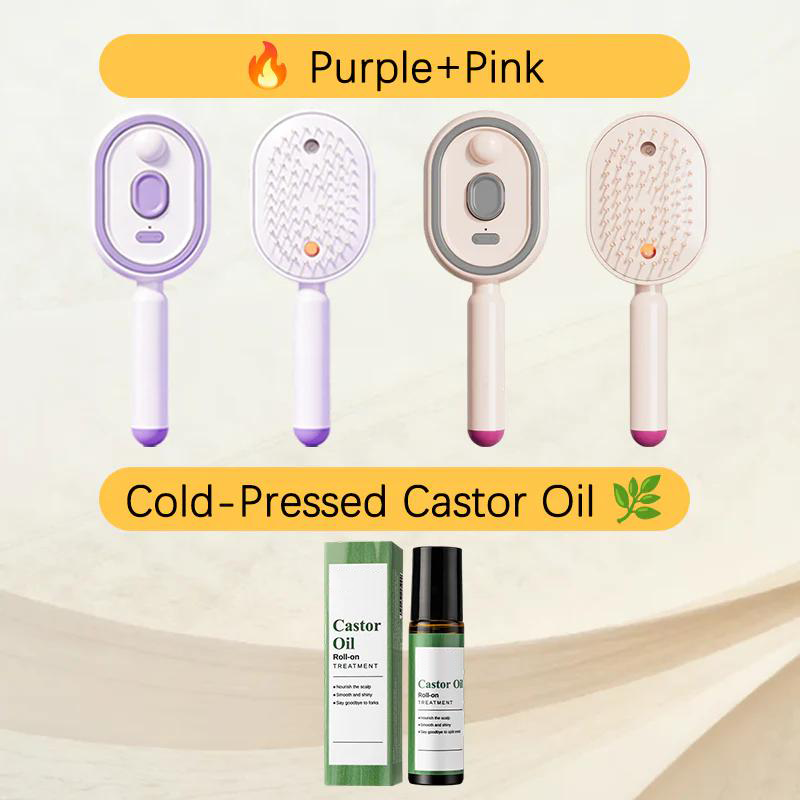 🔥NUR AM LETZTEN TAG IM ANGEBOT !! 🔥ProGlide™🇬🇧 Kopfhaut-Massagekamm 💆‍♀️ – Selbstreinigend 🧼, verfilzungsfrei ✂️ & Anti-Frizz-Haarbürste mit beruhigendem Sprühnebel 💨✨ | Perfekt für trockenes, sprödes Haar 💧🌟