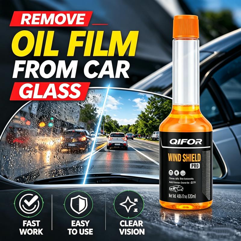 Glasreiniger für Autos – Kraftvoller Fleckenentferner, Ölfilmentferner, Insektenreiniger, Frostschutz & Hydrophober Schutz