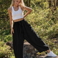 💃 50% Rabatt🔥Freizeithose aus Leinen mit weitem Bein für Damen👖