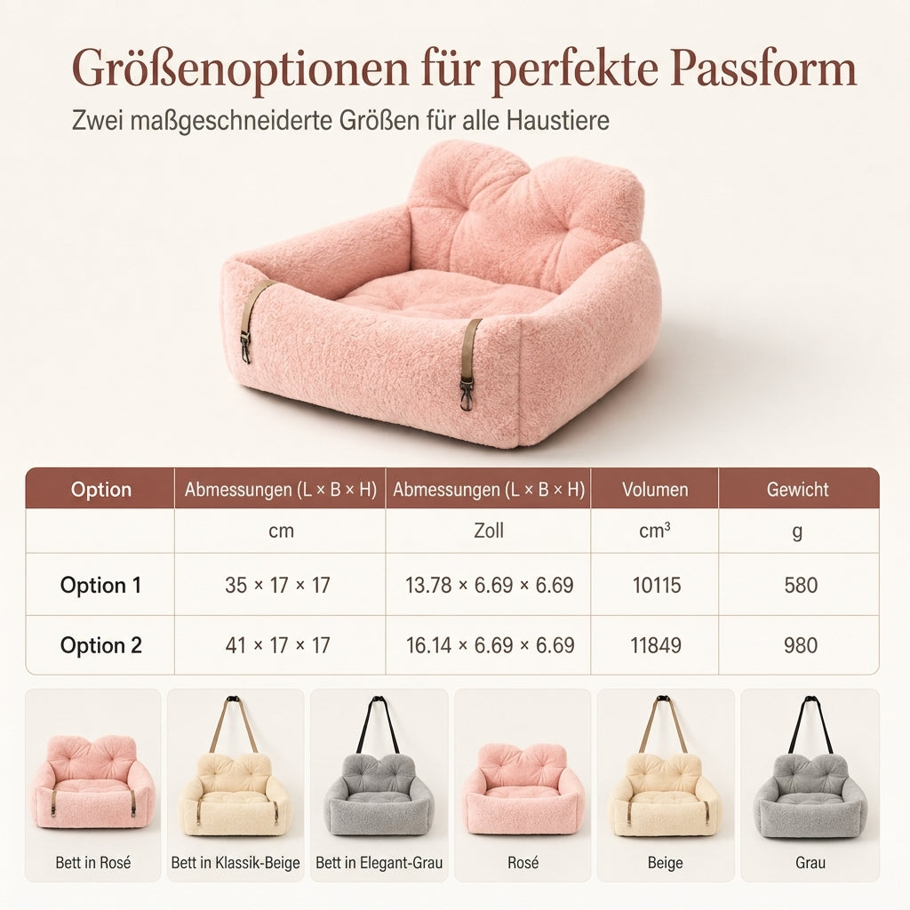 Weiches Plüsch-Haustierbett in Stuhlform, warmes und gemütliches Schlafnest für Katzen und kleine Hunde