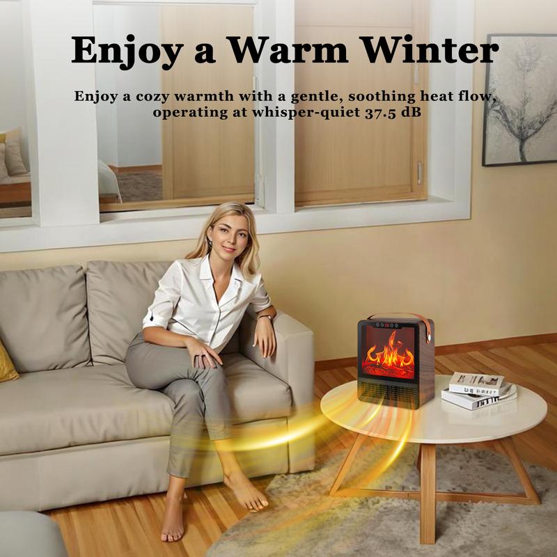 📢📢 50 % RABATT !! ⏰Mini-Elektro-Wandheizung 1500 W mit realistischem 3D-Flammeneffekt Ideal für Schlafzimmer, Wohnzimmer und Büros
