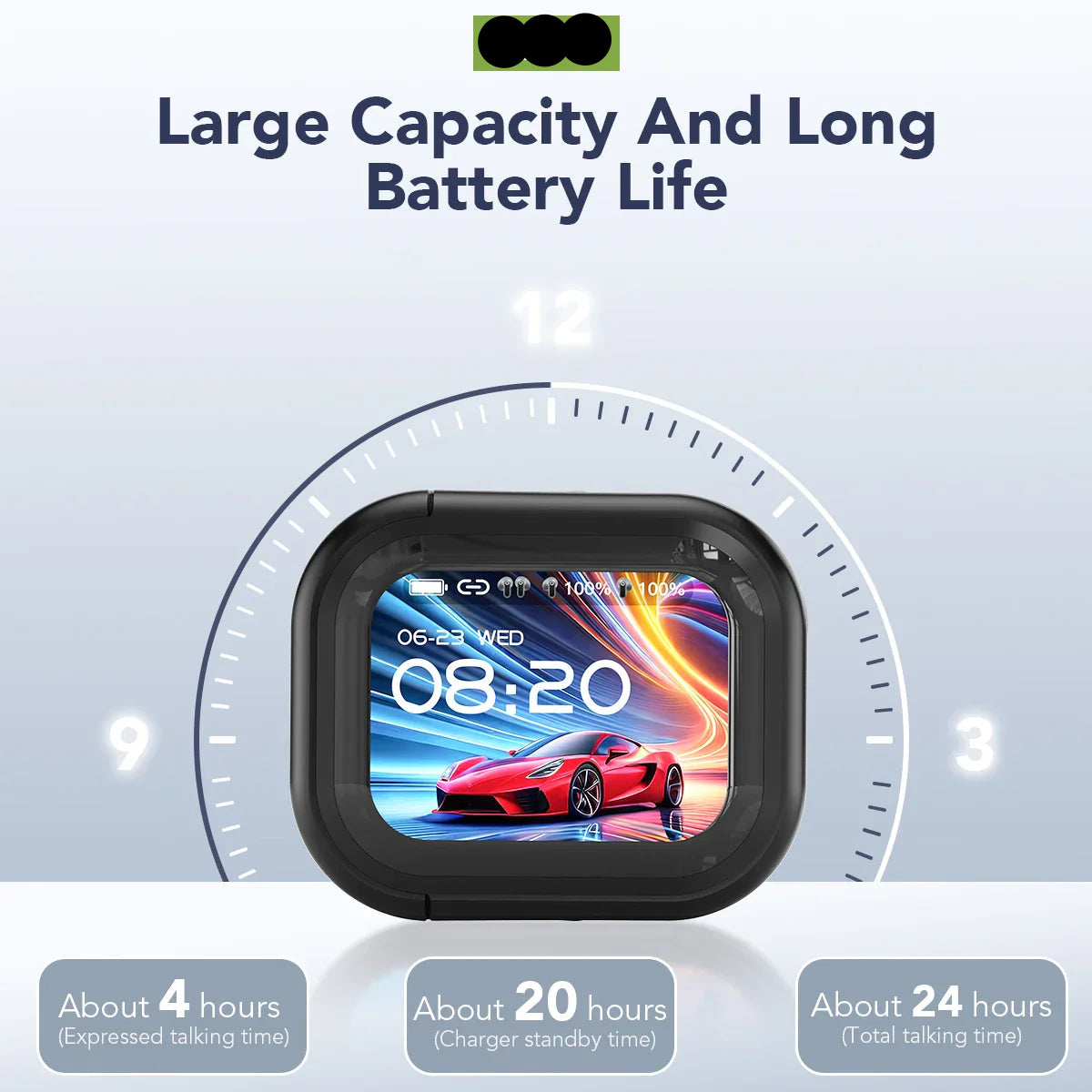 AI True Wireless Gaming-Headset für Bluetooth 6.0 LCD-Display HD-Klangqualität Modische Ohrhörer Kopfhörer Geräuschunterdrückung