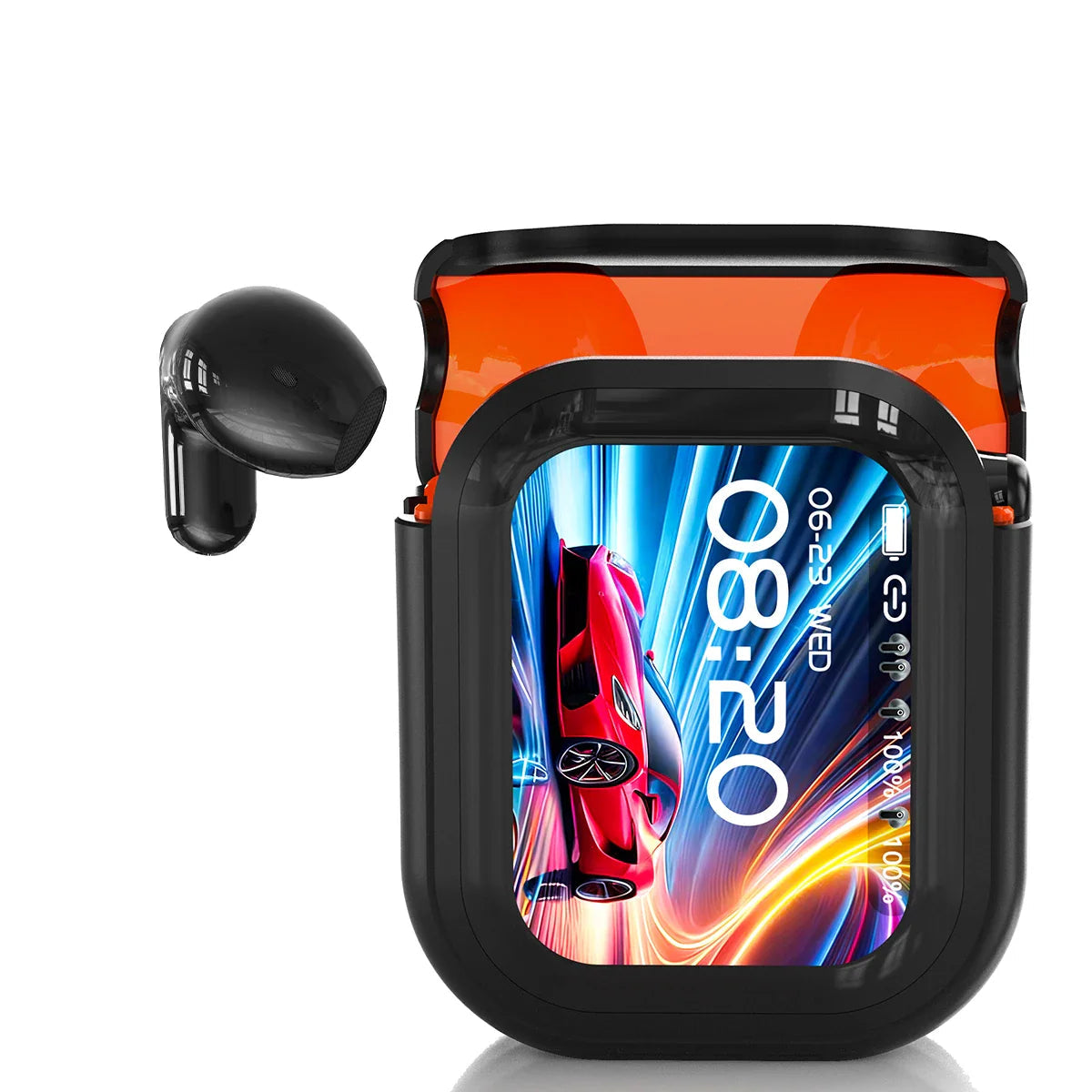 AI True Wireless Gaming-Headset für Bluetooth 6.0 LCD-Display HD-Klangqualität Modische Ohrhörer Kopfhörer Geräuschunterdrückung