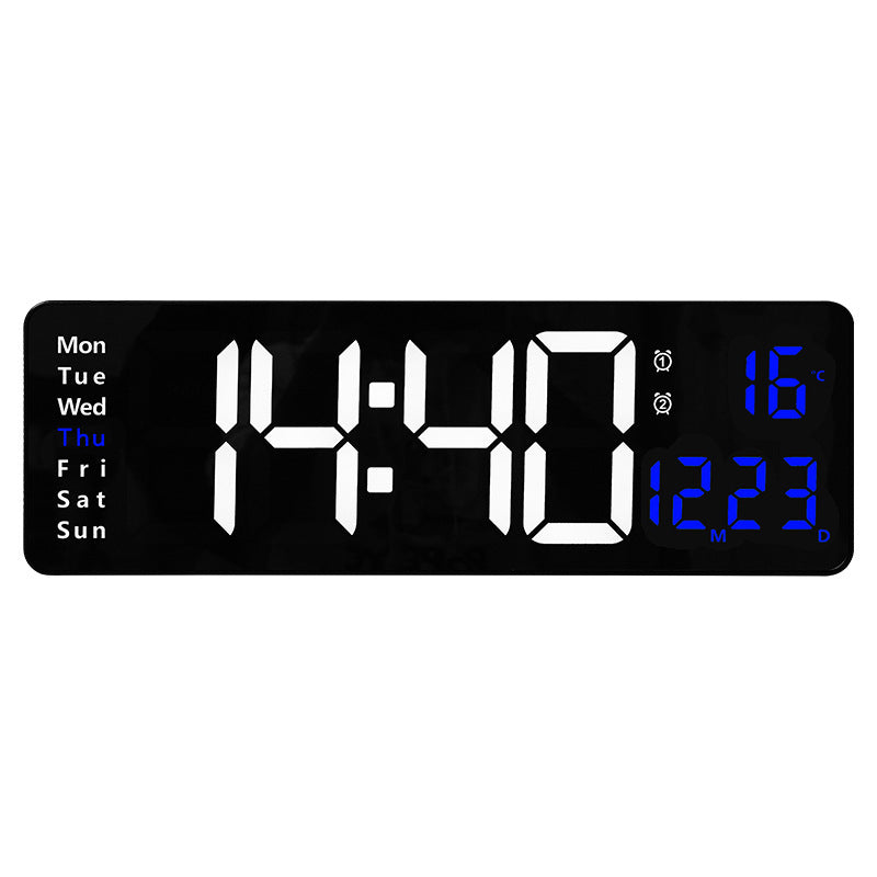 【⏰Limitiertes Angebot – 50 % Rabatt!】⚡40cm große Digitaluhr mit Temperatur, Datum, automatischer Sommerzeit, Nachtlicht und automatischem Helligkeitsdimmer