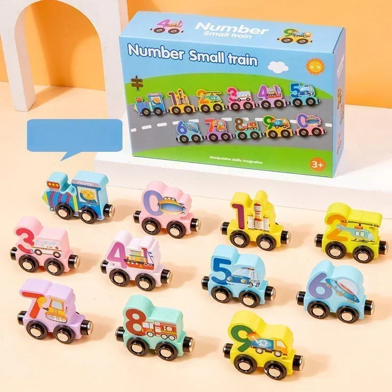 🚗 50 % RABATT! 🔥 Magnetischer Holzzug mit Zahlen & Buchstaben – Pädagogisches Lernspielzeug & Motorik-Puzzle für Kinder 🔤🚂