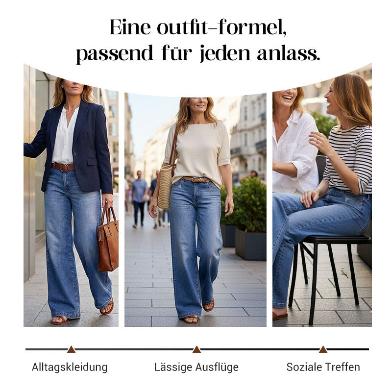 ⏳Begrenzte Zeit 50% Rabatt💥Damen-Vintage-Hochbund-Weitbeinjeans