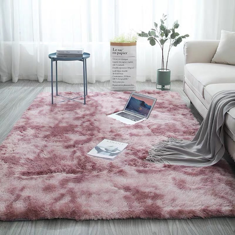 🌈 50 % RABATT! 🛋️Flauschiger Farbverlauf-Teppich – Kuschelweich, rutschfest & waschbar für ein gemütliches Zuhause 🏡✨