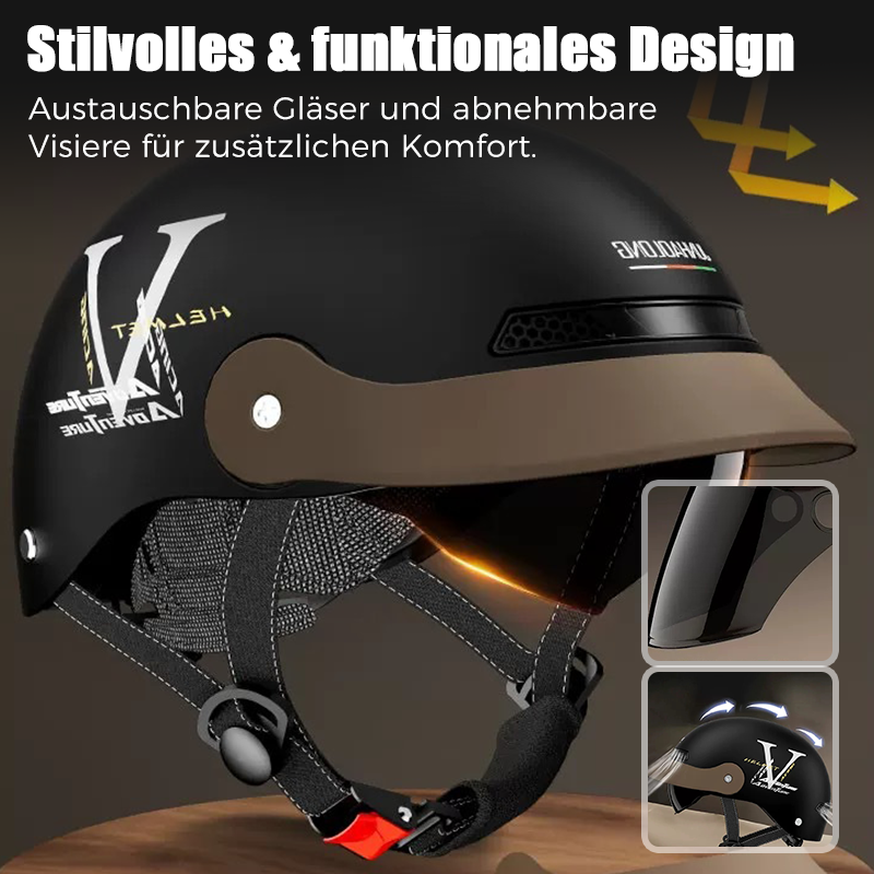 🛡️Atmungsaktiver, leichter und stoßfester Motorradhelm