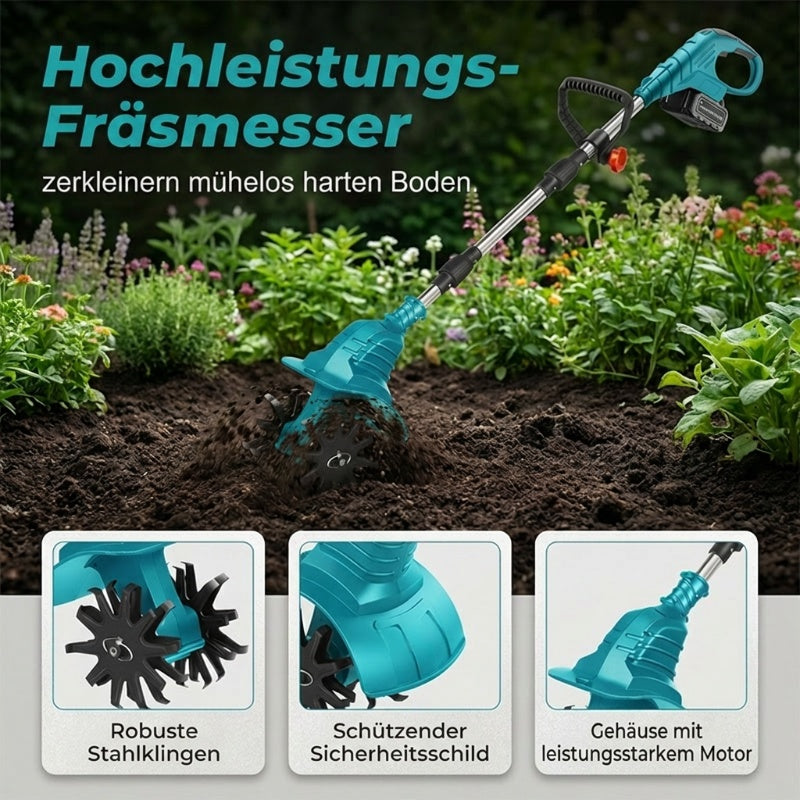 🔥Kabellose elektrische Gartenfräse und Kultivator
