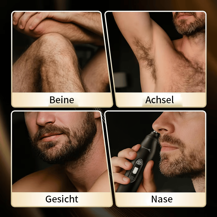 🔥Über 50.000 verkauft🪒Elektrischer Intim- & Nasenhaartrimmer, wasserdicht, austauschbare Keramik-Scherköpfe, Nass-/Trockenbetrieb, Geschenk für Männer, Frauen und Ehemänner🎁