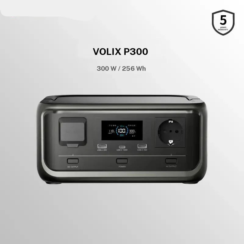 Tragbare Powerstation, 256Wh LiFePO4 Akku, 300W (Max 600W) Solargenerator, <20 ms USV, 100W USB C Ausgang, 3000 Ladezyklen Für Camping Draußen Reisen Notfälle Spieler Festival