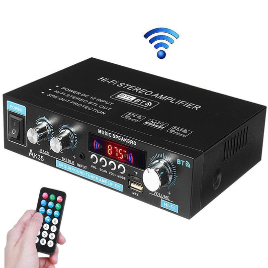 Audioverstärker 2-Kanal 600W Mini HIFI Digital Bluetooth Verstärker mit FM-Radio