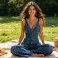 ☀️Locker sitzender Jumpsuit mit weiten Beinen und Taschen