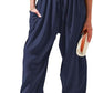 💃 50% Rabatt🔥Freizeithose aus Leinen mit weitem Bein für Damen👖