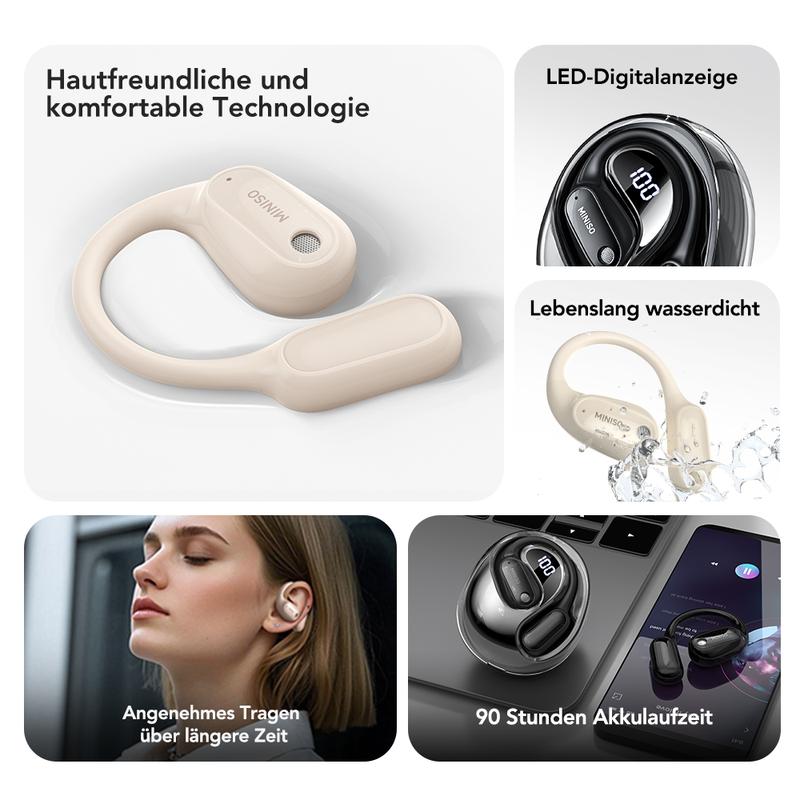 Ki Übersetzungs-Kopfhörer – Echtzeit-Übersetzung in 134 Sprachen mit App, Bluetooth 6.0, Kabellose Earbuds für Musik & Anrufe, IPX5 Wasserdicht, Lange Akkulaufzeit