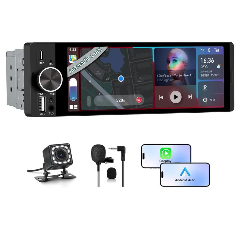 6,36-Zoll-Smart-Touchscreen (kabellos) | Bluetooth | Sprachsteuerung | HD-Multimedia-Bildschirm