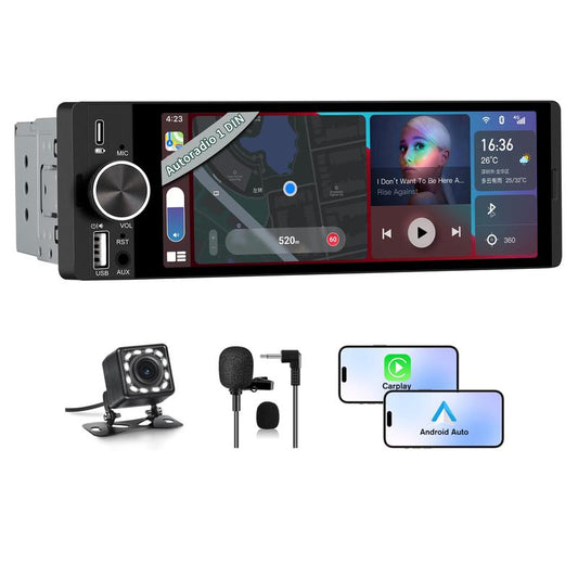 6,36-Zoll-Smart-Touchscreen (kabellos) | Bluetooth | Sprachsteuerung | HD-Multimedia-Bildschirm