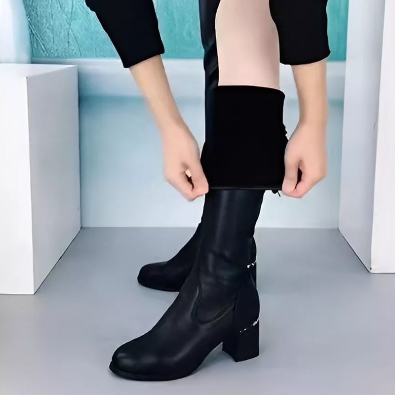🔥Damen-Stretch-Lederstiefel