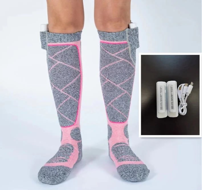🎁Waschbare, wiederaufladbare Heizsocken für Damen und Herren