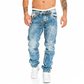 Kreative Stretch-Jeans für Herren, minimalistischer Stil, ideal für den Sommer, Emo-Stil