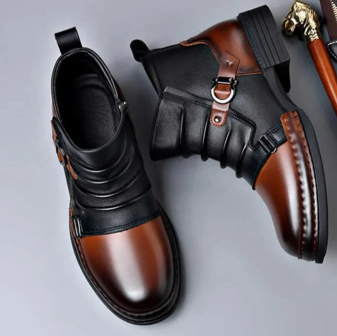 👞🔥JETZT 50 % RABATT! ⏰ Herren-Ankle-Boots aus echtem Leder – Strapazierfähig, stylisch und ganztägiger Tragekomfort für Freizeit und Beruf 🔧