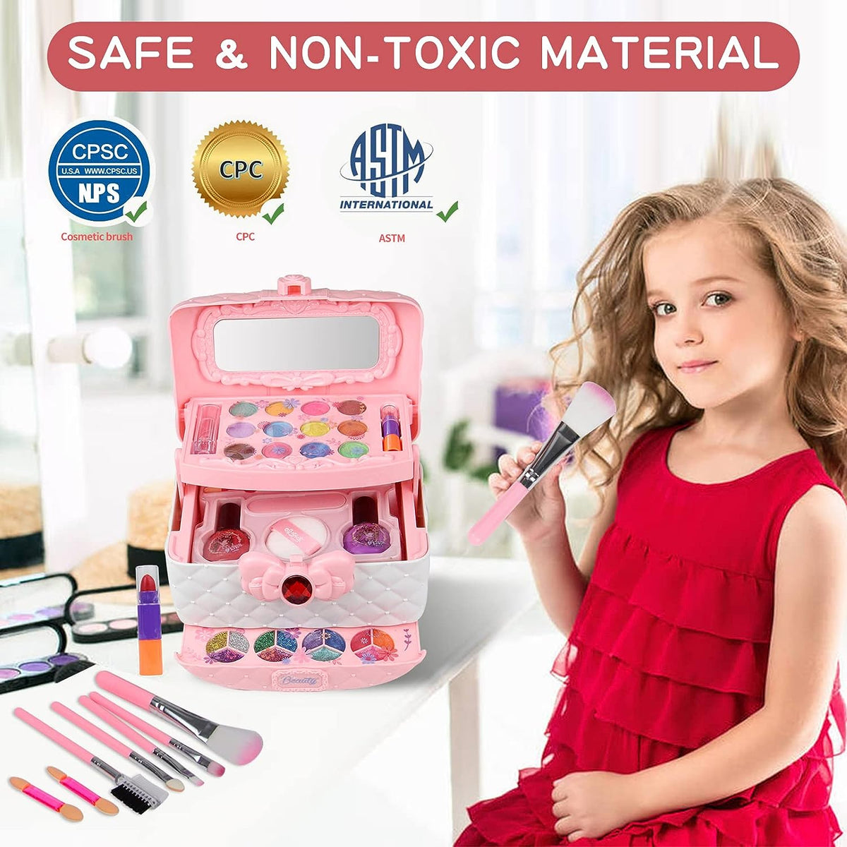 Waschbares Make-up-Schönheitsset für Kinder