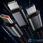 📱100W Transparentes, leuchtendes 3-in-1-Datenkabel mit superschneller Aufladung