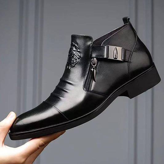👞 Trendige Lederstiefel mit Doppelreißverschluss – das perfekte i-Tüpfelchen für jeden Look