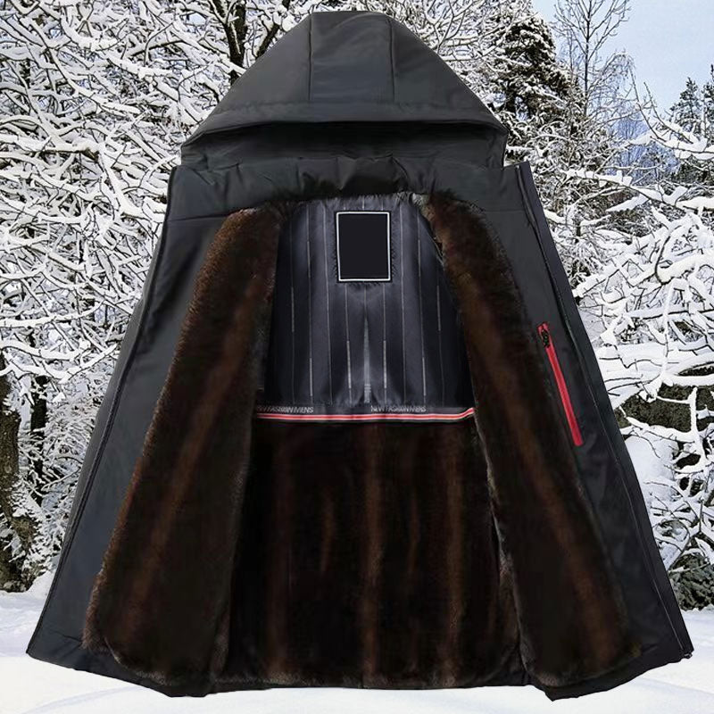 🔥Warmes Geschenk🔥Dicker Thermo-Parka mit Kapuze für Herren⚡Kostenloser Versand