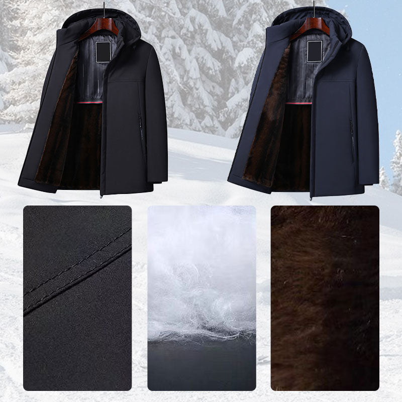🔥Warmes Geschenk🔥Dicker Thermo-Parka mit Kapuze für Herren⚡Kostenloser Versand