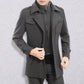 🎁Kostenloser Versand🔥😎Herren Business-Wollmantel Mode Doppelkragen Mittel- und Langwollmantel