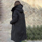 ✨Damen Winterparka mit Kapuze und warmem Fellkragen
