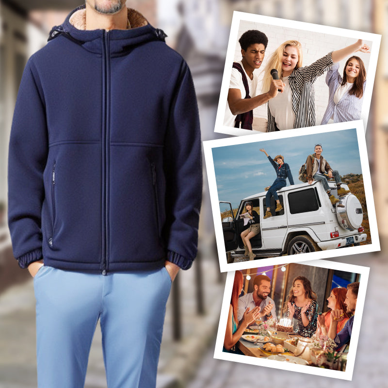 ☃️Winter-Sale 50% Rabatt❄️Herren Casual Warm Zip Up Hoodie Jacke