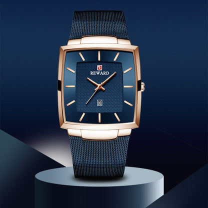 🔥Black-Friday-Mega-Angebot – 50 % Rabatt!🔥Herren Quarzarmbanduhr mit eckigem Mesh-Armband, ultraflach