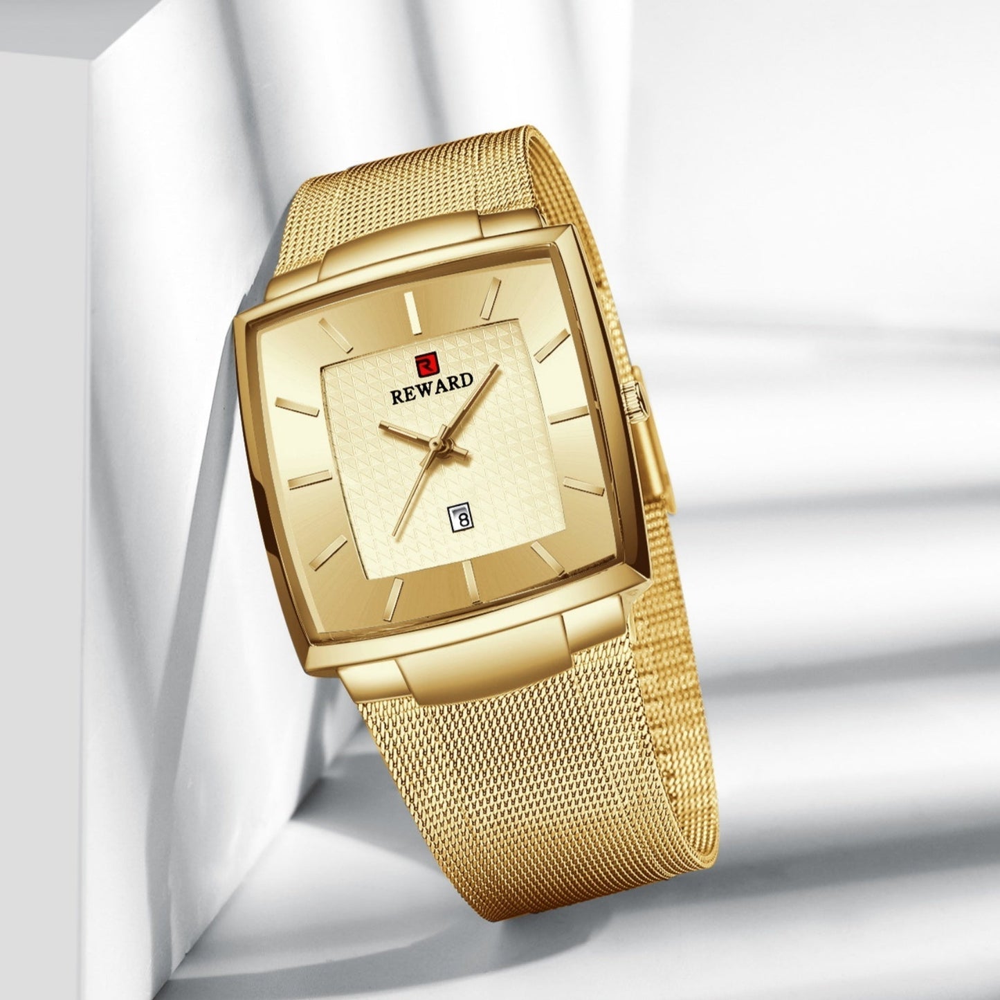 🔥Black-Friday-Mega-Angebot – 50 % Rabatt!🔥Herren Quarzarmbanduhr mit eckigem Mesh-Armband, ultraflach