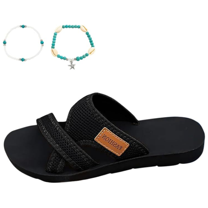 🔥2026 Sommer-Rabatt🩴Bequeme flache Sandalen mit offener Spitze für breite Füße💖