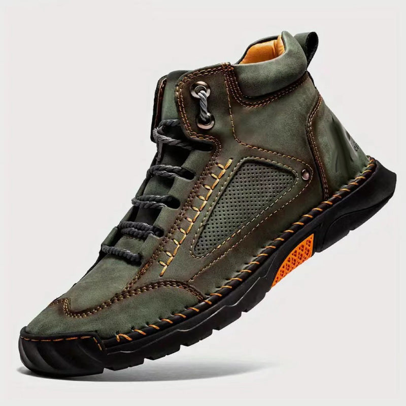 👞✨ Handgenähte Herrenstiefel mit flacher Sohle 👞🔥 Komfortabel & stilvoll für urbane Abenteuer im Alltag