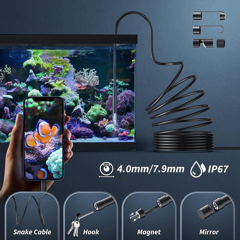 🔍⏳ 50% RABATT, ZEITLICH BEGRENZT! Wasserdichte HD-Endoskopiekamera – Flexible Sonde, klare Sicht & ideal für Reparatur, Inspektion & enge Stellen ✨