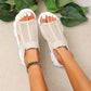 🔥👡 50% RABATT! Women's Casual Breathable Hollow Knitted Platform Sandals – atmungsaktives Strickdesign, perfekt für heiße Tage. 🌸✨