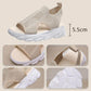 🔥👡 50% RABATT! Women's Casual Breathable Hollow Knitted Platform Sandals – atmungsaktives Strickdesign, perfekt für heiße Tage. 🌸✨