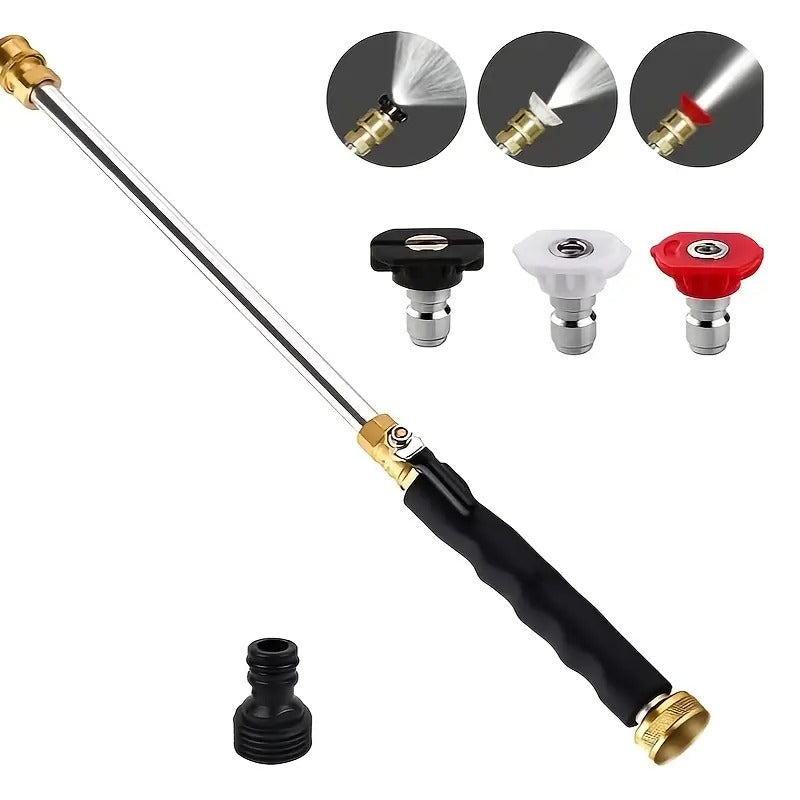 Hochdruckwasserpistole mit 3 austauschbaren Düsen – strapazierfähige Aluminiumlegierung