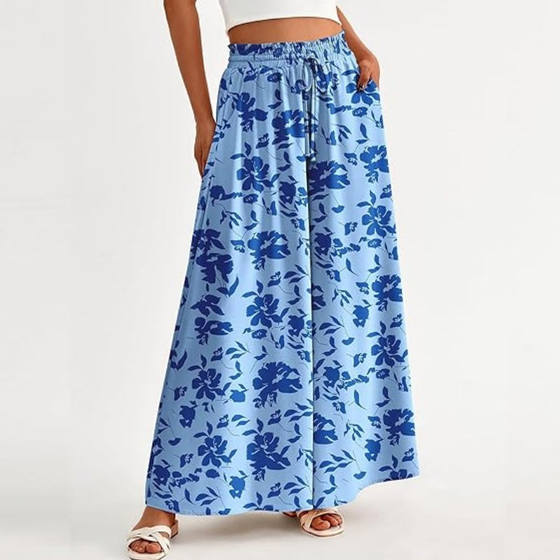 💕Weit geschnittene Hose mit Blumenmuster und hoher Taille
