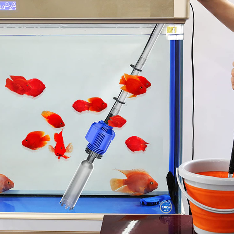 🐠 Elektrischer Aquarium-Reiniger mit Wasserfilter – Automatischer Mulmsauger für Wasserwechsel und Bodengrundreinigung