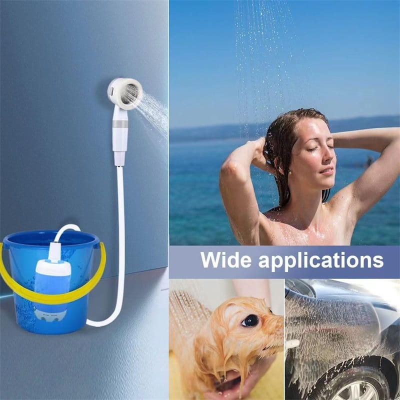 🔥Tragbare Dusche für Camping mit Wasserpumpe💯💯💯