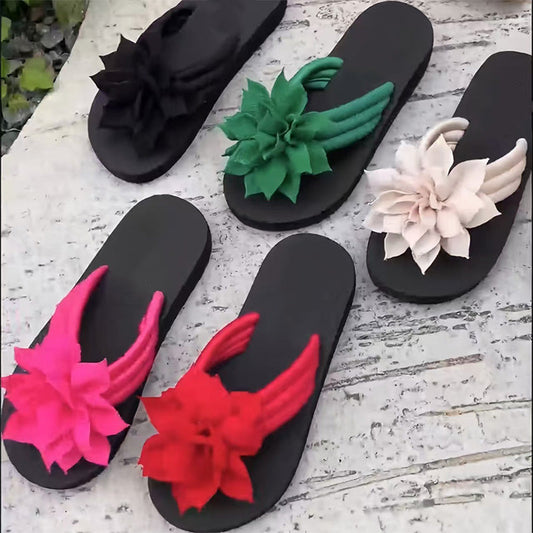 Damen-Flip-Flops mit Blumen
