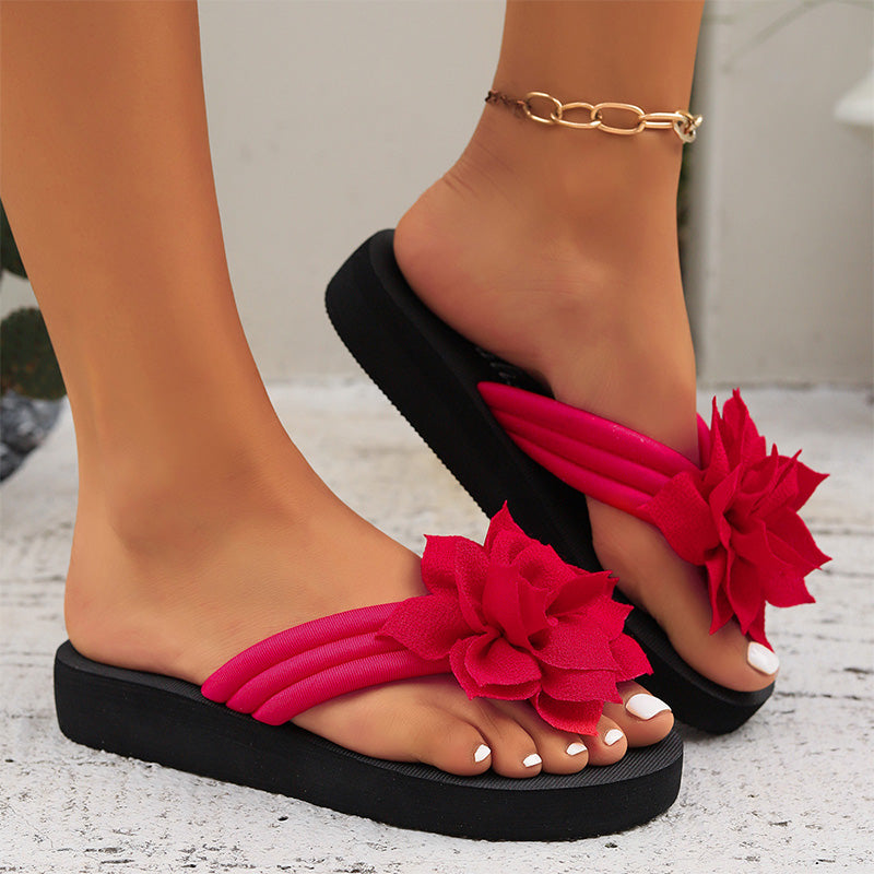 Damen-Flip-Flops mit Blumen