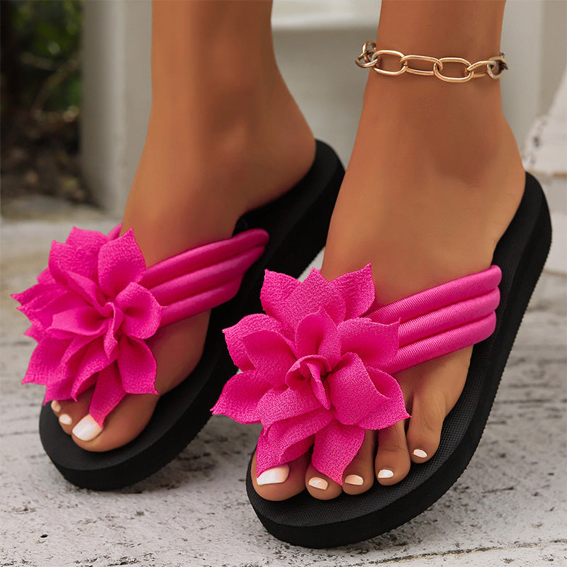 Damen-Flip-Flops mit Blumen