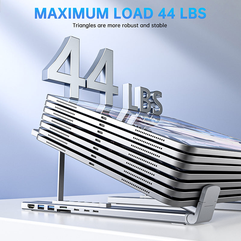 💻 💥50% RABATT! ⚡ 2-in-1 USB-C Dockingstation & Laptopständer – 8 Ports, 4K HDMI & Höhenverstellbar für Mehr Produktivität 🖥️